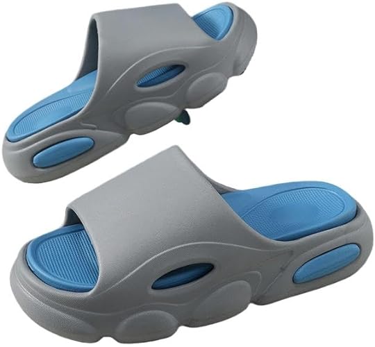Thick Sole Soft House Slipper For Men/Women - Thick Bottom Increases Leg Length - Height Boosted House Chappal - Gray